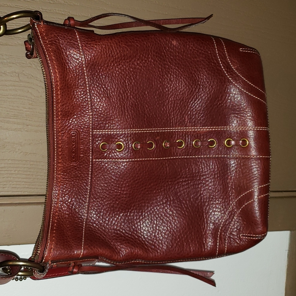 COACH vintage leather crossbody bag